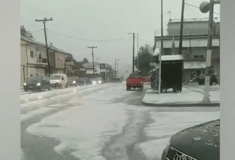 Καβάλα: Ισχυρή χαλαζόπτωση στο δήμο Παγγαίου- Έμοιαζε με χιόνι