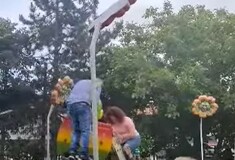 Κόζανη: Κόπηκαν βαγόνια σε τρενάκι του λούνα παρκ