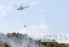 Φωτιά την Ιεράπετρα - Σηκώθηκαν δύο εναέρια μέσα