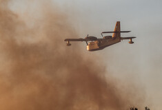 Φωτιές: Έπεσε Canadair που επιχειρούσε στην Κάρυστο