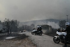 Φωτιά στην Πάρνηθα: Ποιοι δρόμοι είναι κλειστοί