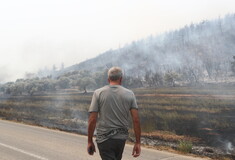 Φωτιά στη Ροδόπη: Μήνυμα από το 112 για νέα εκκένωση