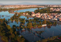 Η Λάρισα από ψηλά μετά την υπερχείλιση του Πηνειού