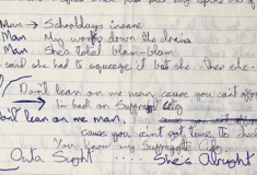 David Bowie: Στο «σφυρί» χειρόγραφοι στίχοι δύο τραγουδιών- Με σημειώσεις και διορθώσεις