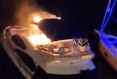 Βόλος: Φωτιά σε σκάφος στη βραδιά των φαναριών