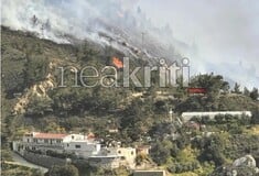 Ιεράπετρα: Φωτιά κοντά στο μοναστήρι Παναγίας Εξακουστής