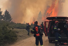 Πιέρια Όρη: Μαίνεται για τρίτη ημέρα η φωτιά - Κατευθύνεται προς την Κοζάνη