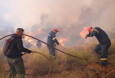 Φωτιές: Σε πύρινο κλοιό η χώρα: Μήνυμα 112 σε Πέλλα, Κιλκίς και Λάρισα