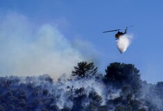 Φωτιά στην Λάρισα: Μάχη σε τρία μέτωπα