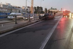 Κίνηση τώρα: Φωτιά σε όχημα στον Κηφισό - Ουρές αυτοκινήτων