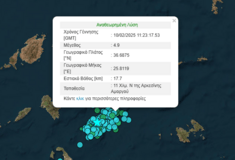 Σεισμός 4,9 Ρίχτερ στην Αμοργό