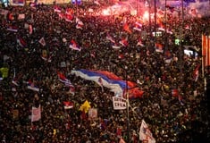 Σερβία: Στιγμιότυπα από το ιστορικό συλλαλητήριο στο Βελιγράδι