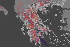 Ο χάρτης με τους 6.000 κεραυνούς που καταγράφηκαν τις τελευταίες ώρες