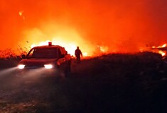 Φωτιά στην Καβάλα - Πνέουν ισχυροί άνεμοι