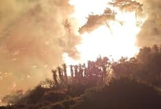 Φωτιά στην Κερατέα: Μήνυμα από το 112