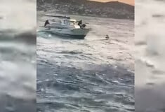 Αρτέμιδα: Έκαναν kite surf παρά την κακοκαιρία - Βίντεο από τη στιγμή της διάσωσης από το Λιμενικό