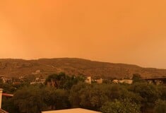 Αφρικανική σκόνη στα Χανιά: «Κοκκίνισε» ο ουρανός