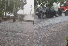 Κακοκαιρία: Έντονο χαλάζι σε Αρκαδία, Σέρρες και Κοζάνη