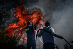 Φωτιά στη Ναυπάκτο: Δεν απειλούνται σπίτια από το μέτωπο της Μακύνεια 