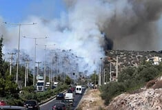 Φωτιά στο Κορωπί: Ήχησε το 112 στην περιοχή - Στην περιοχή πνέουν ισχυροί άνεμοι