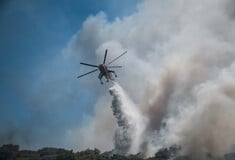 Φωτιά στην Κερατέα: Εκκενώθηκαν δύο περιοχές - 190 πυροσβέστες και 18 εναέρια στη μάχη με τις φλόγες