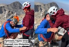 Όλυμπος: Πρόταση γάμου στα 3.000 μέτρα - H στιγμή που λέει το «ναι»