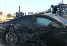 Τροχαίο στην εθνική οδοί Θεσσαλονίκης-Μουδανιών: Δύο τραυματίες, η μία σε σοβαρή κατάσταση