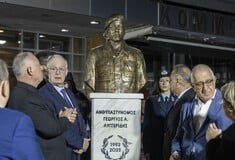 Θεσσαλονίκη: Αποκαλυπτήρια προτομής του Γιώργου Λυγγερίδη παρουσία Τασούλα και Κακλαμάνη
