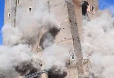 Ρώμη: Μερική κατάρρευση μεσαιωνικού πύργου - Τραυματίστηκε ένας εργάτης