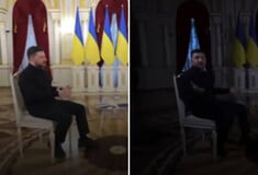 «Αυτές είναι οι συνθήκες της ζωής μας»: Διακοπές ρεύματος διακόπτουν δύο φορές συνέντευξη του Ζελένσκι στο Κίεβο