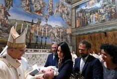 ΠΑΠΑΣ ΛΕΟΝ ΚΑΠΕΛΑ ΣΙΞΤΙΝΑ ΒΑΠΤΙΣΗ 