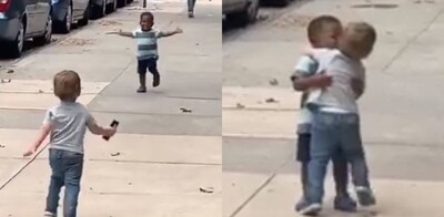 Το πιο τρυφερό viral - «Αγάπη είναι» αυτά τα δυο μικρά παιδιά που τρέχουν να αγκαλιαστούν στη μέση του δρόμου