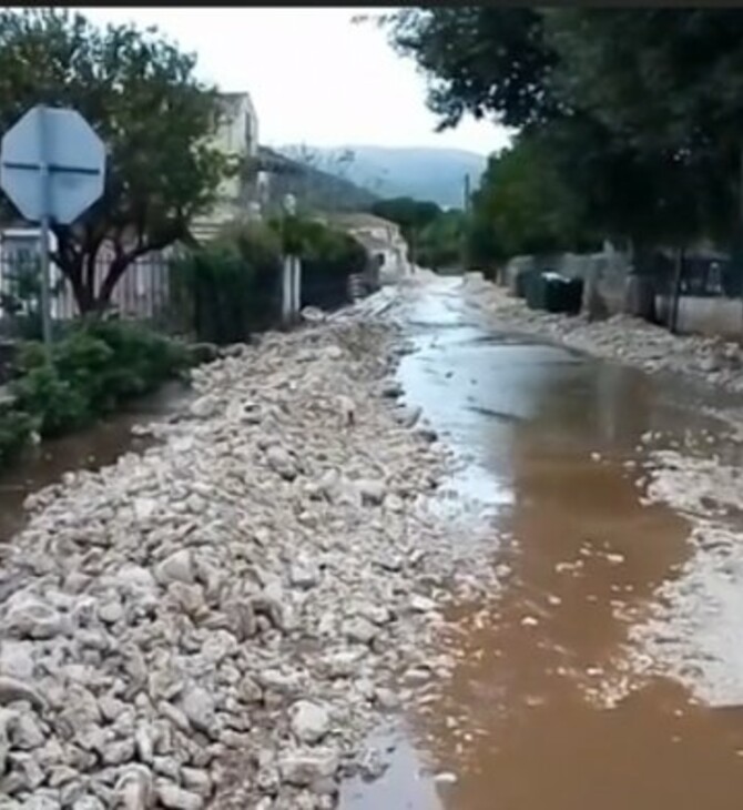 Κεφαλονιά: Προβλήματα και καταστροφές από την κακοκαιρία «Βικτώρια» σε Νύφι και Αγία Ευφημία