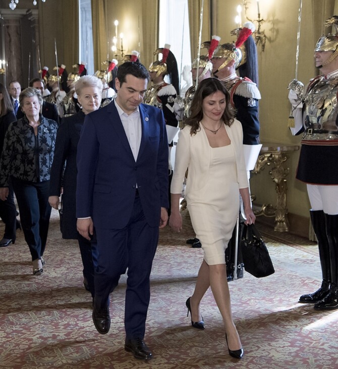 Αλέξης Τσίπρας και Μπέτυ Μπαζιάνα στο επίσημο γεύμα της Συνόδου στη Ρώμη