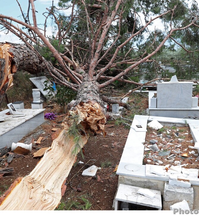 Εικόνες ολοκληρωτικής καταστροφής στο νεκροταφείο της Σωζόπολης