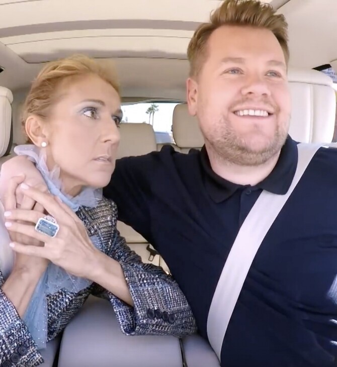 Carpool Karaoke: Η Σελίν Ντιόν και ο Τζέιμς Κόρντεν αναβίωσαν τον Τιτανικό σε συντριβάνι