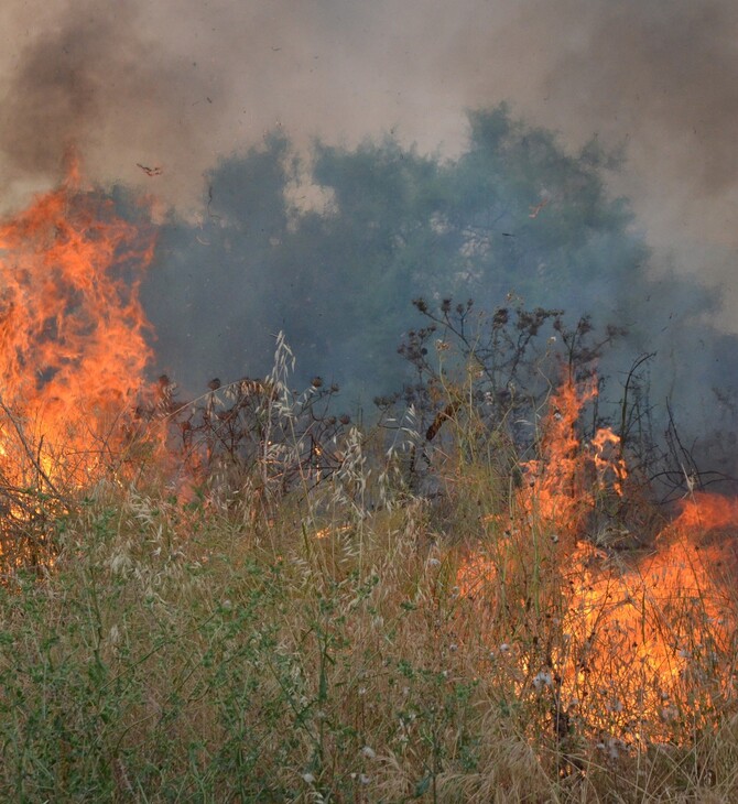 Κρήτη: Μεγάλη πυρκαγιά στα νότια του νομού Ηρακλείου - Πνέουν ισχυροί άνεμοι