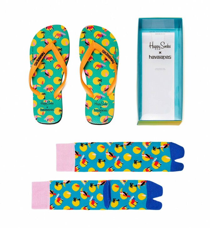 H Havaianas και η Happy Socks συνεργάστηκαν για να κρατήσουν το καλοκαίρι ζωντανό όλο το χρόνο