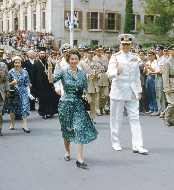 Βασιλιάς Παύλος και Φρειδερίκη στη Ρόδο 1957