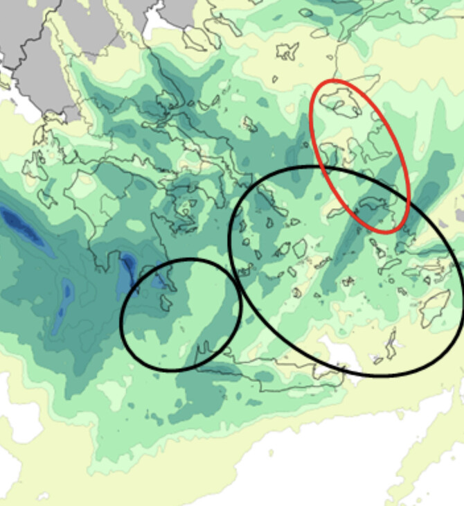 Κακοκαιρία Κίρκη: Ισχυρές βροχοπτώσεις και χαλάζι - Οι περιοχές που θα περάσει η κακοκαιρία