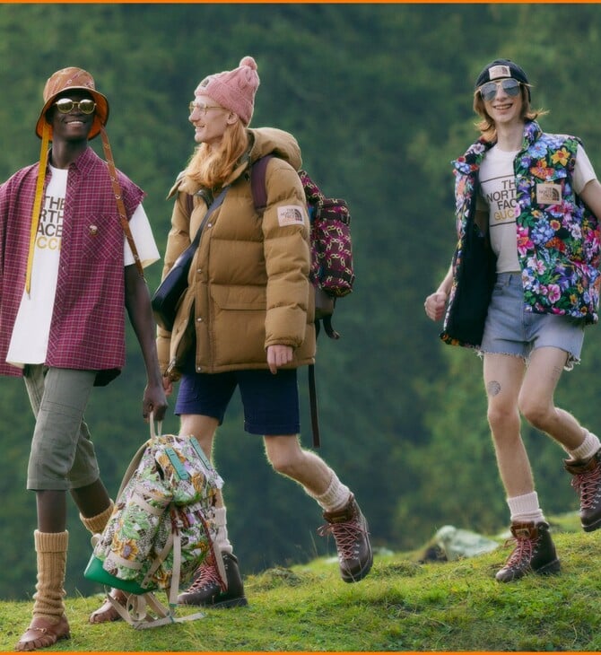 The North Face x Gucci: Η νέα συλλογή «εξερευνά» τη φύση και μας σπρώχνει στην περιπέτεια
