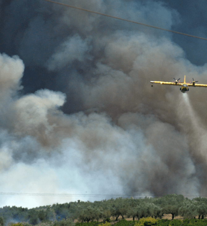 Αίγιο: Φωτιά στη Ζήρια – Στη μάχη και το ρωσικό BERIEV-200