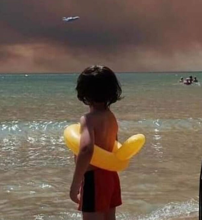Αυτή η φωτογραφία έγινε το σύμβολο των πυρκαγιών στα τουρκικά social media