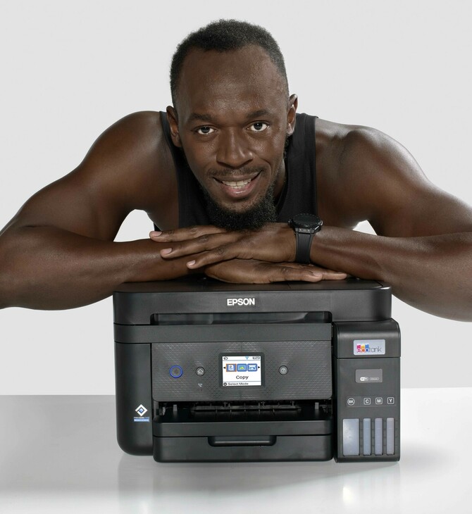 Epson και Usain Bolt συνεργάζονται για την προώθηση της τεχνολογίας εκτύπωσης χωρίς φύσιγγες μελανιών στην Ευρώπη