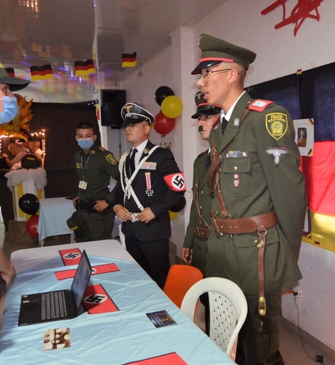 Colombian president condemns police academy’s Nazi costume event