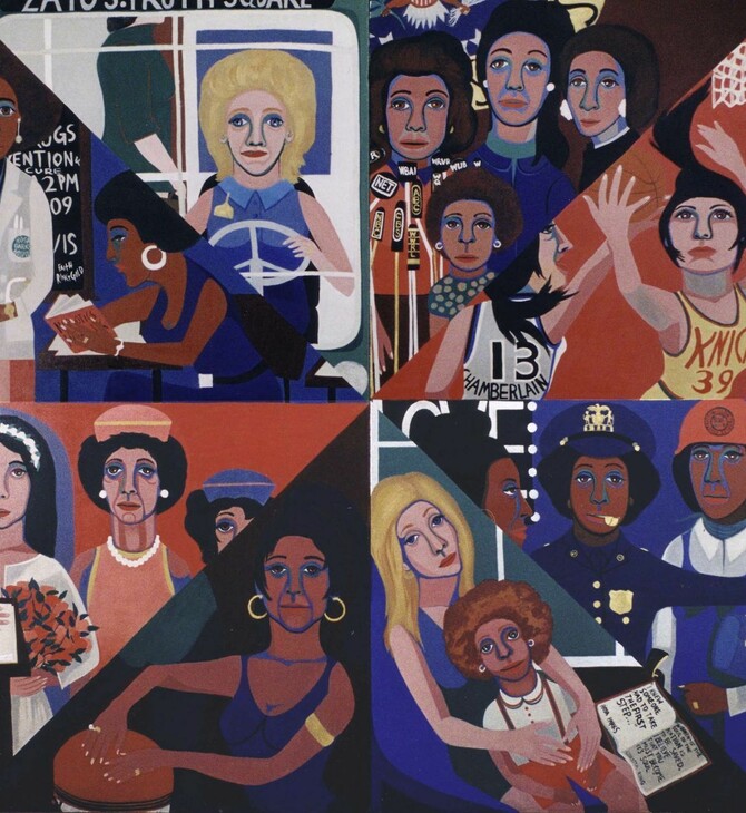 Μια τοιχογραφία για τους ρόλους των γυναικών μεταφέρεται από τις φυλακές Ράικερς στο Μουσείο Μπρούκλιν