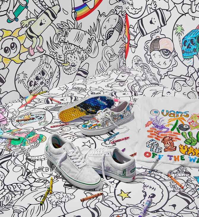 Vans και Crayola γιορτάζουν μαζί τη δημιουργικότητα, με μια νέα πολύχρωμη capsule συλλογή.