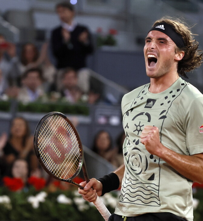 Στα ημιτελικά του Madrid Open ο Τσιτσιπάς - Νίκησε τον Αντρέι Ρούμπλεφ 