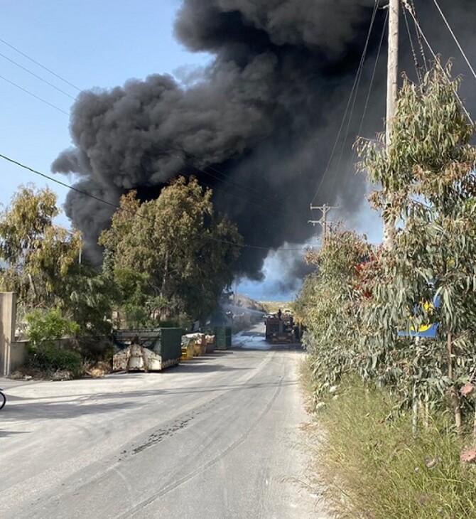 Μεγάλη φωτιά στην ΒΙΠΕ Ηρακλείου -Αναφορές για εκρήξεις