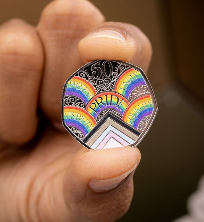 New rainbow 50p coin honours 50 years of Pride in UK with trans and POC inclusive flags
